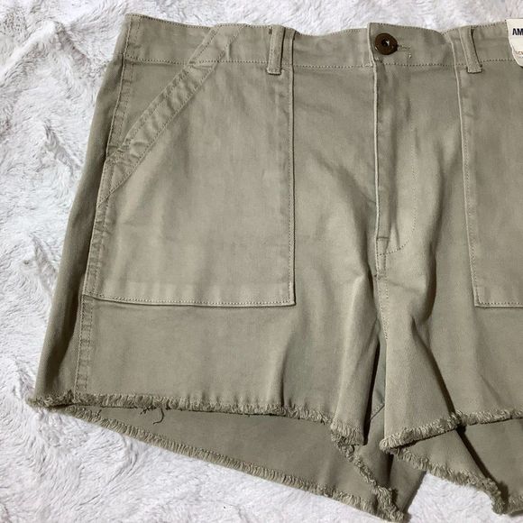 NWT american rag cie olive denim cut off shorts size 32 - Picture 3 of 9